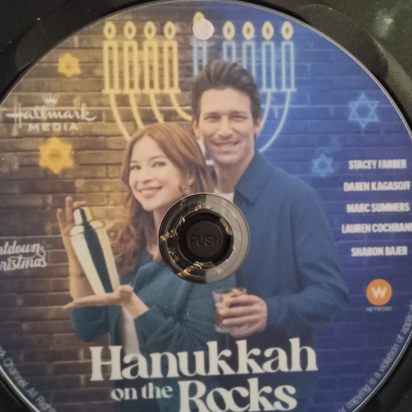 Hanukkah on the Rocks (2024) with Stacey Farber in a DVD case with the artwork