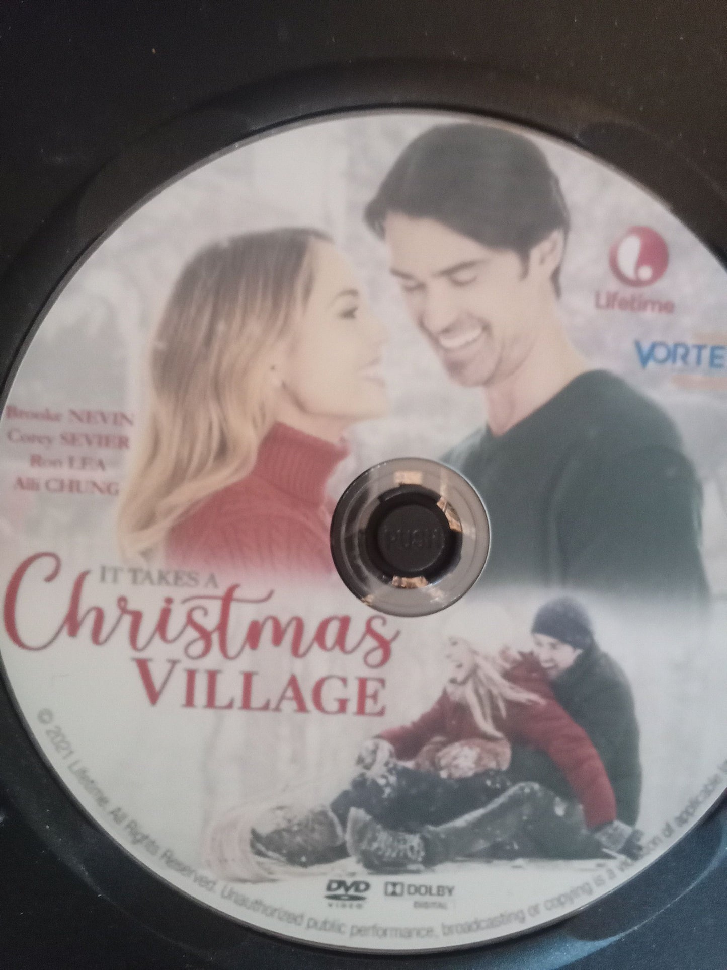 It Takes a Christmas Village (2021) DVD with Brooke Nevin & Corey Sevier