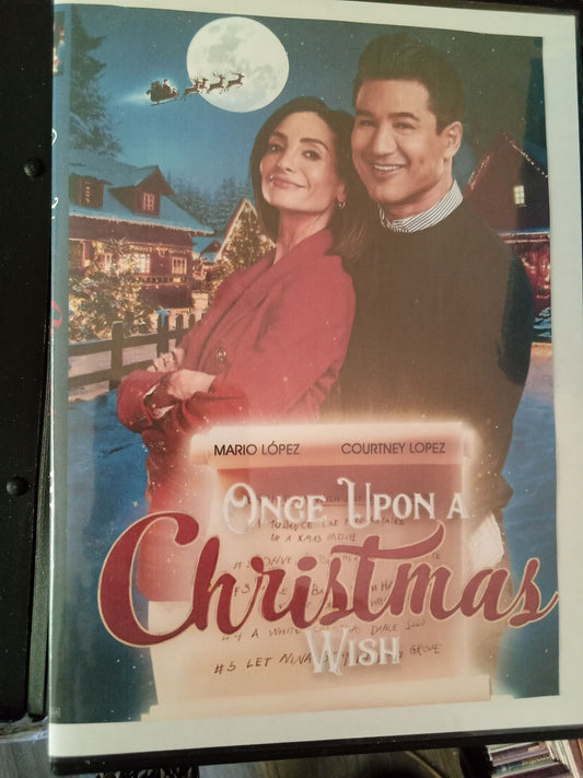 Once Upon A Christmas Wish (2024) DVD with Mario Lopez in a DVD Case with the artwork