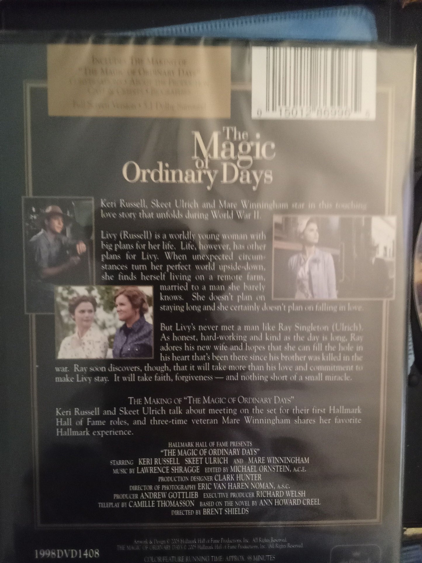 The Magic of Ordinary Days (2005) Original Hallmark DVD with Keri Russell in shrinkwrap